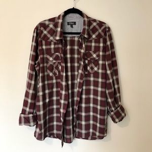 Silver jeans plaid shirt